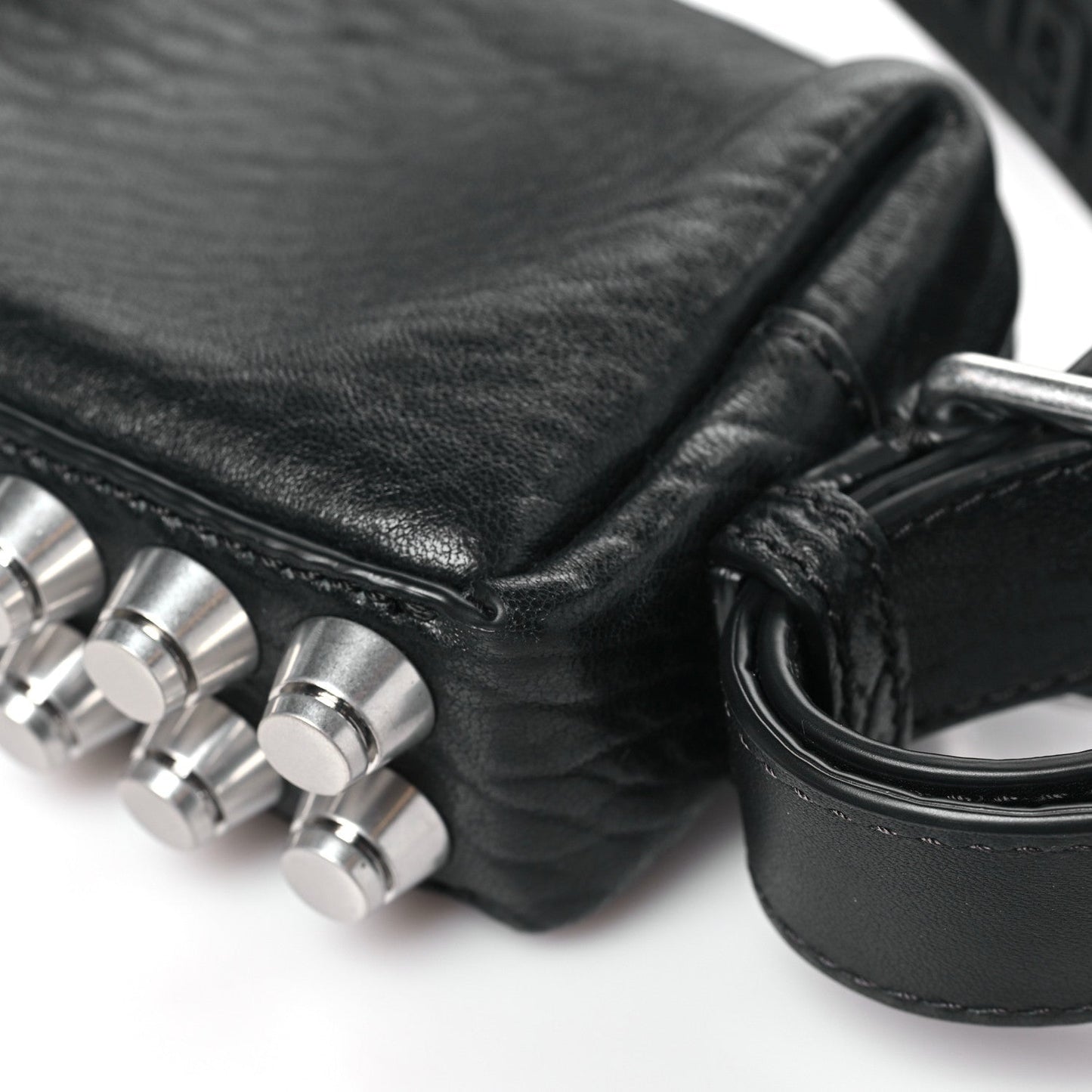 Primal Lambskin Mini Ricco Shoulder Bag Black