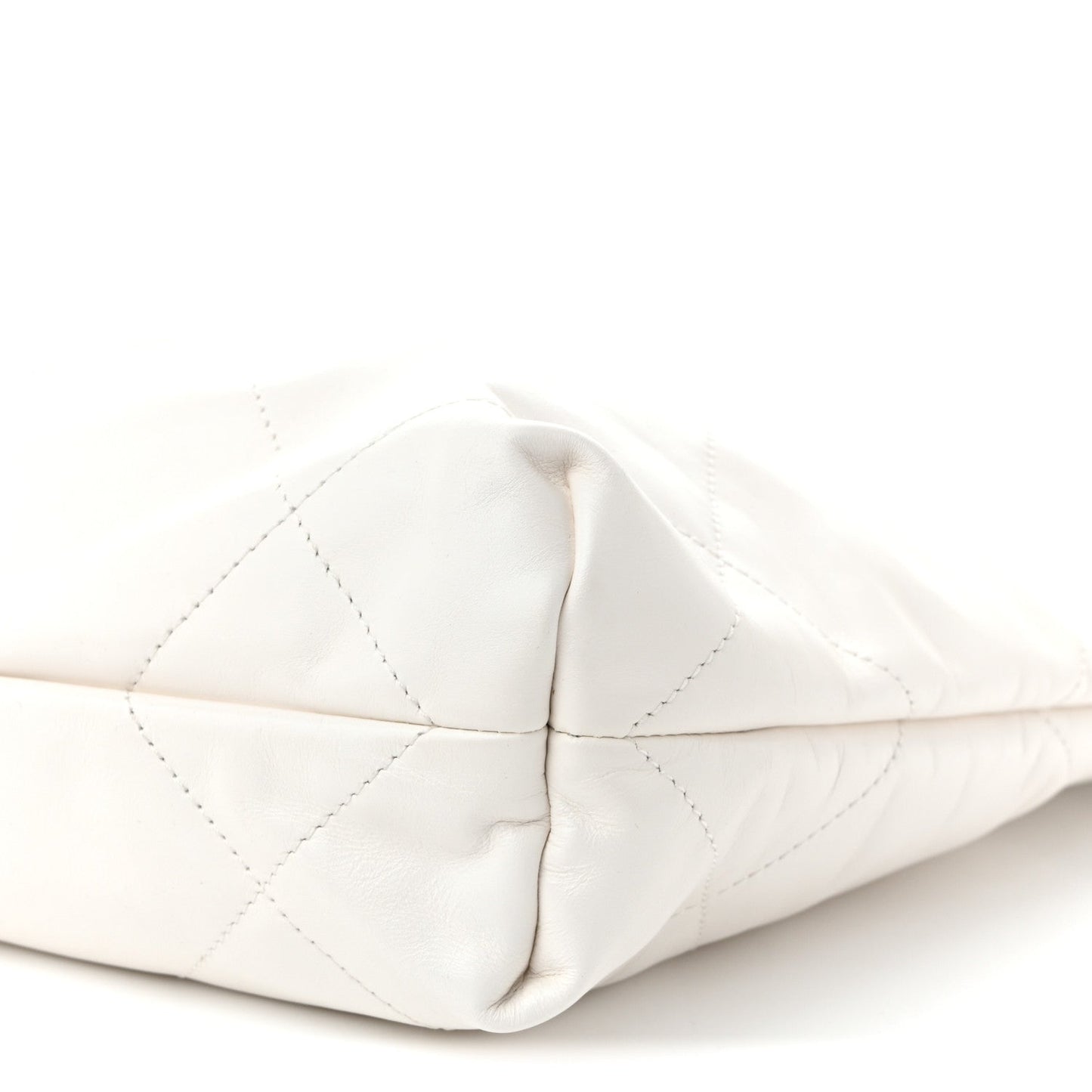 Shiny Calfskin Quilted Small Chanel White