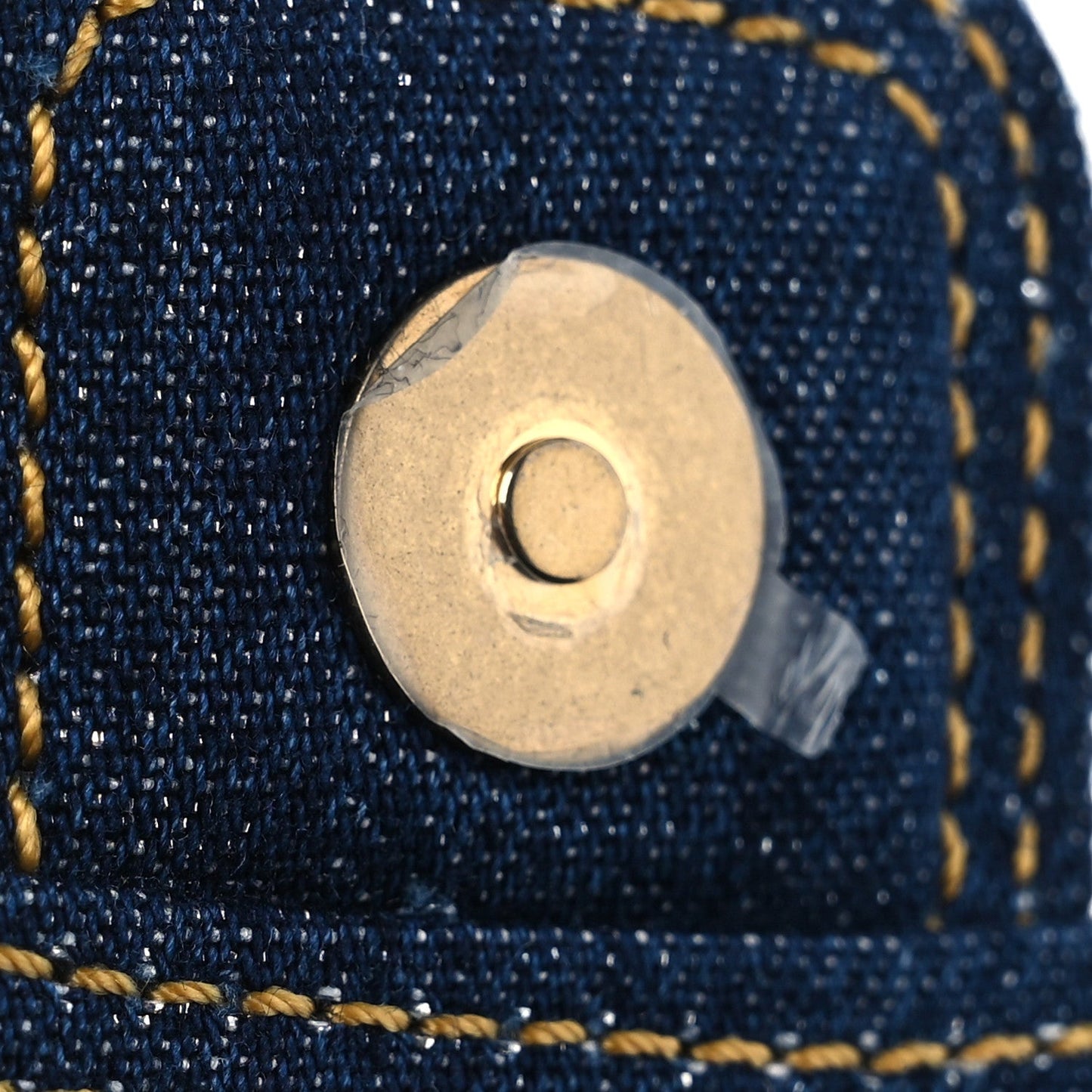 Denim Quilted Double You Card Holder On Chain Blue