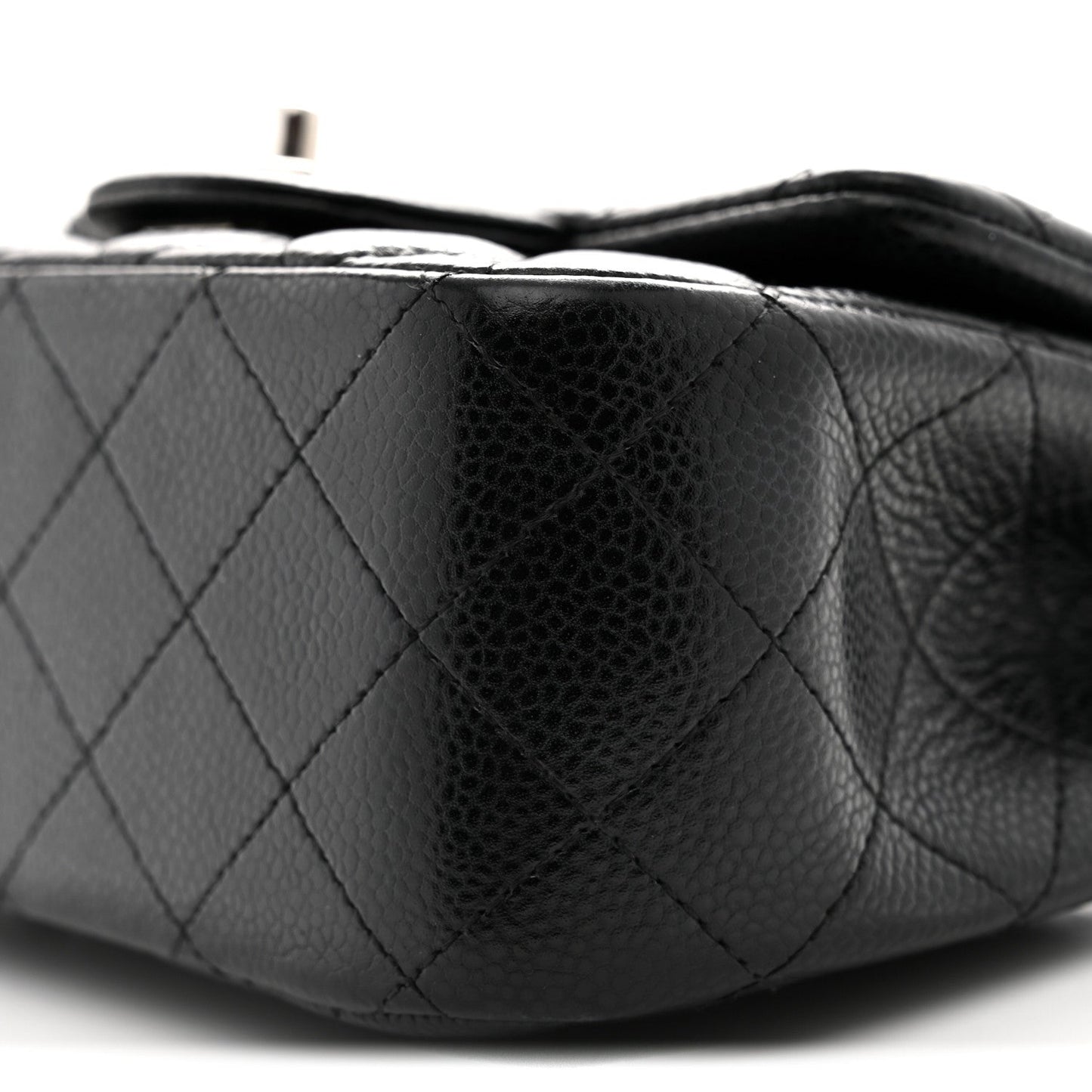 Caviar Quilted Mini Square Flap Black