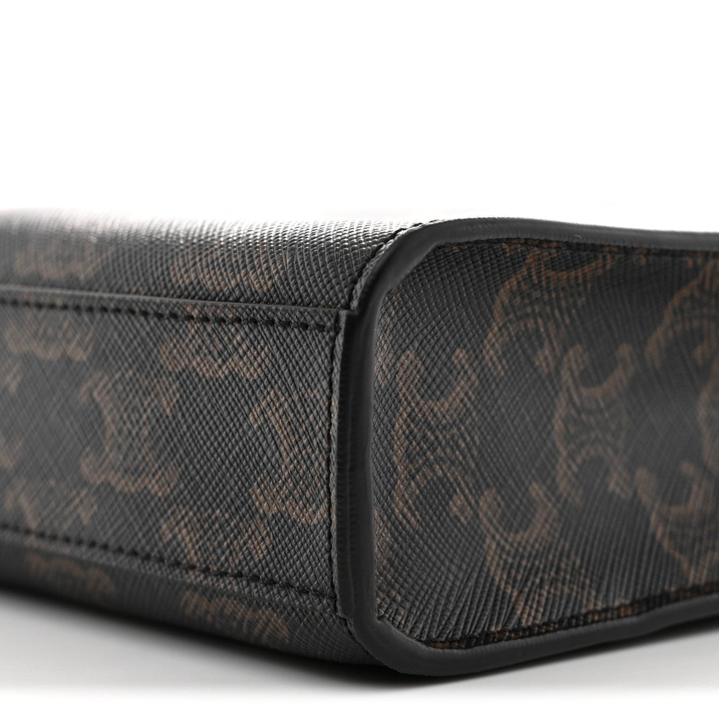 Triomphe Canvas Calfskin Mini Vertical Cabas Tan