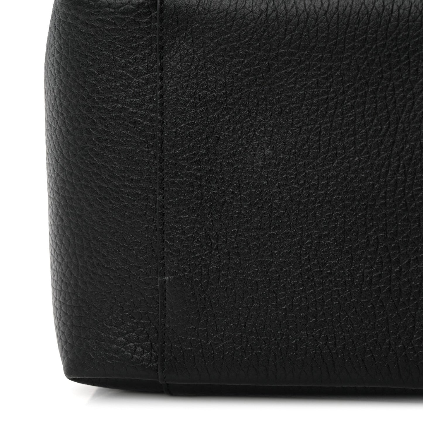 Calfskin Medium Signature Bucket Bag Black