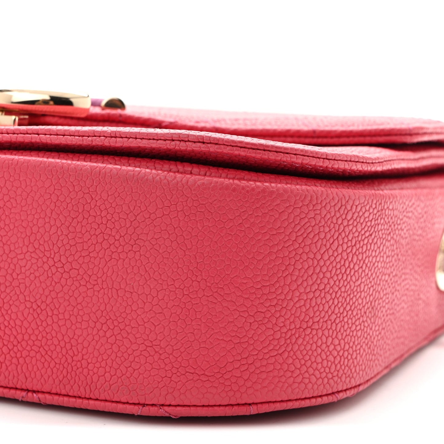 Grained Calfskin Quilted Small Cuba Top Handle Flap Pink