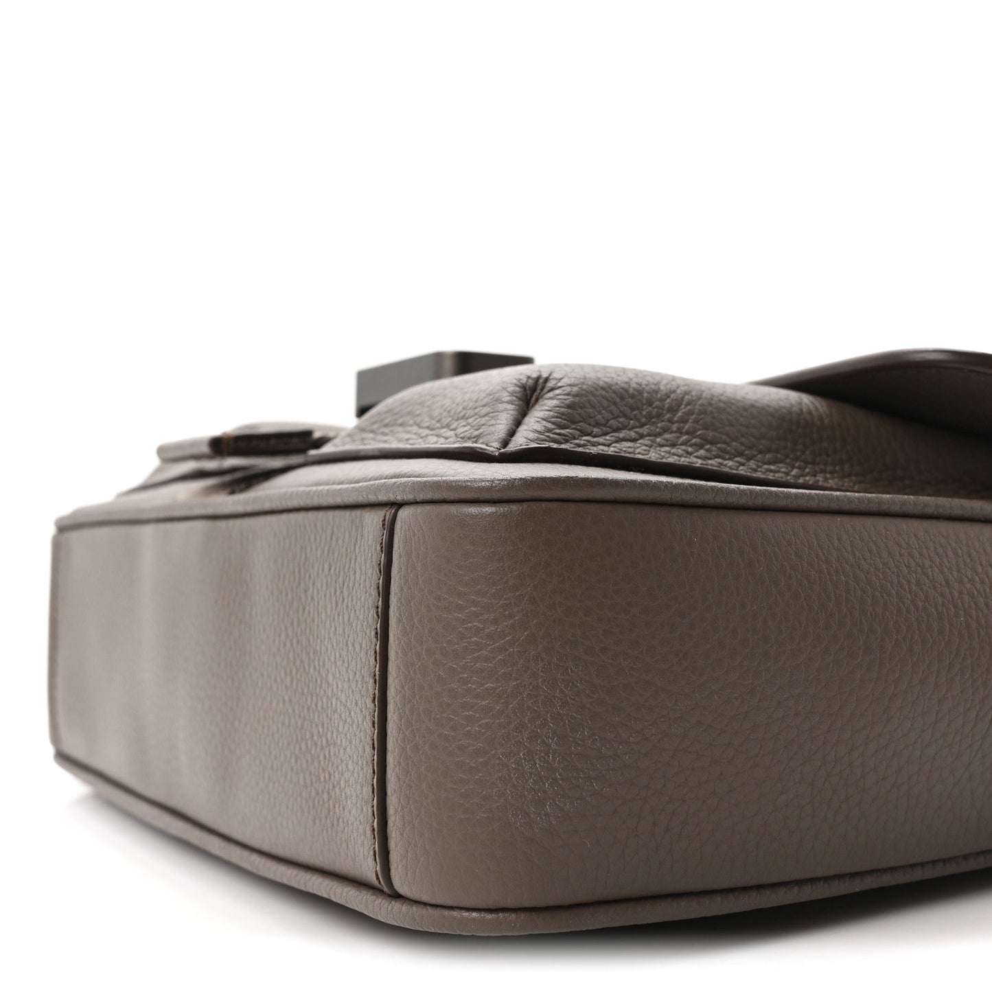 Grained Calfskin Hit The Road Bag Brown