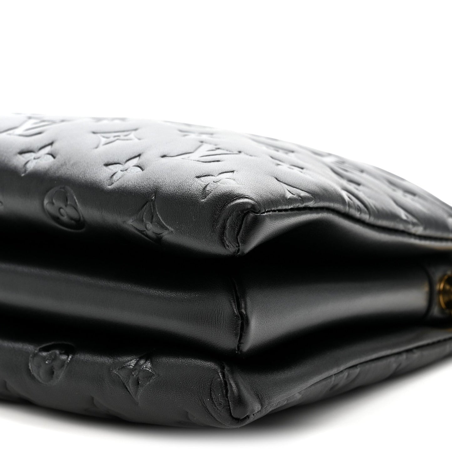 Lambskin Embossed Monogram Coussin PM Black