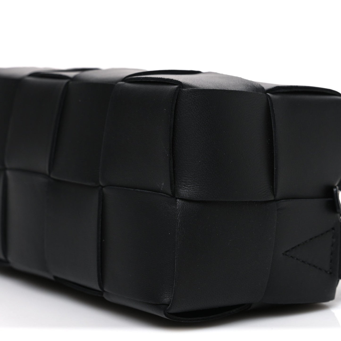 Lambskin Maxi Intrecciato Small Brick Cassette Bag Black