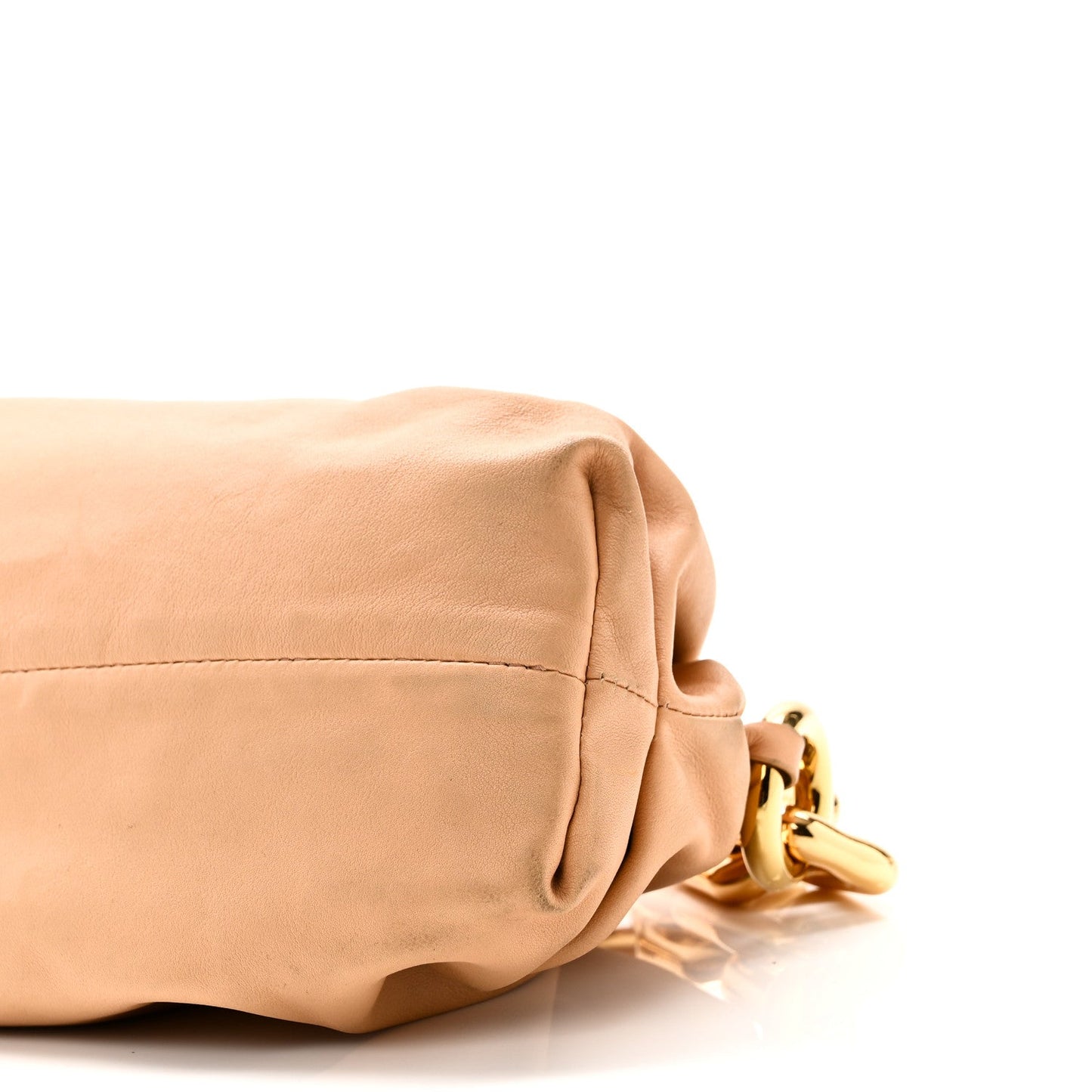 Calfskin Teen Chain Pouch Almond