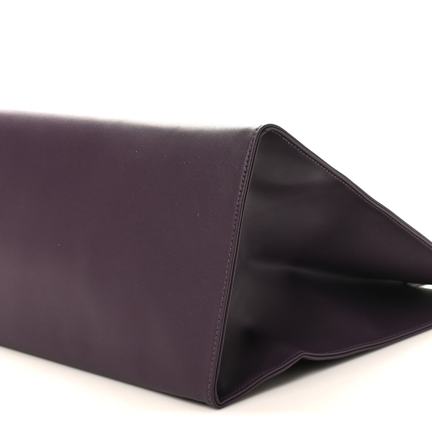 Vegan Leather Large Shopping Bag Eggplant