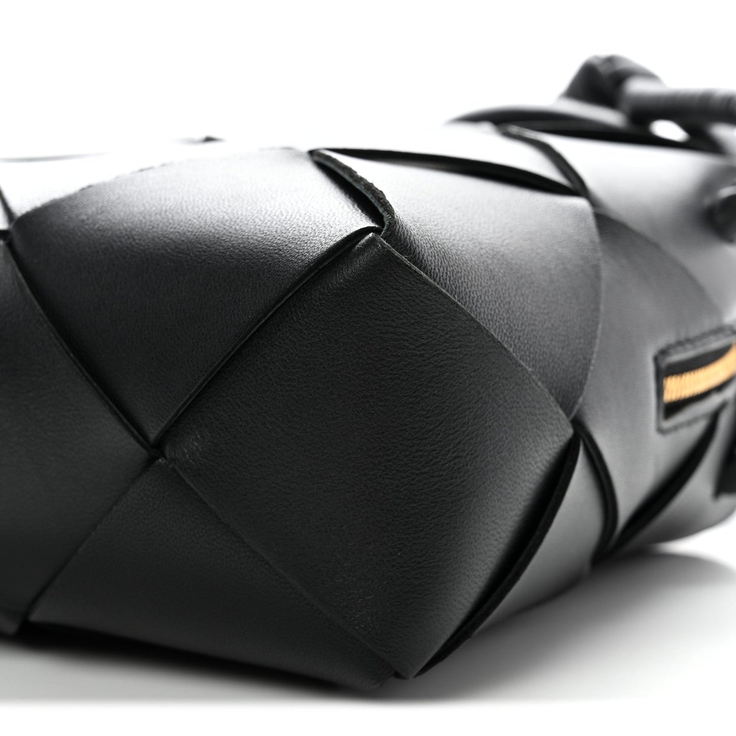 Lambskin Maxi Intrecciato Small Cassette Camera Bag Black