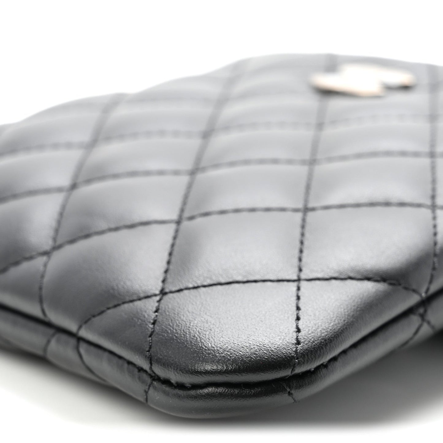 Lambskin Quilted Uniform Crossbody Bag Black