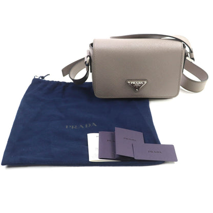 Prada Triangle Saffiano Leather Shoulder Bag