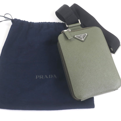 Prada Brick Triangle Logo Shoulder Bag