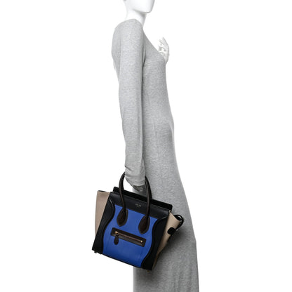 Smooth Calfskin Micro Tri-Color Luggage Indigo