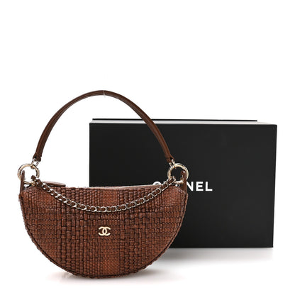 Braided Raffia Other Shape With Chain Brown