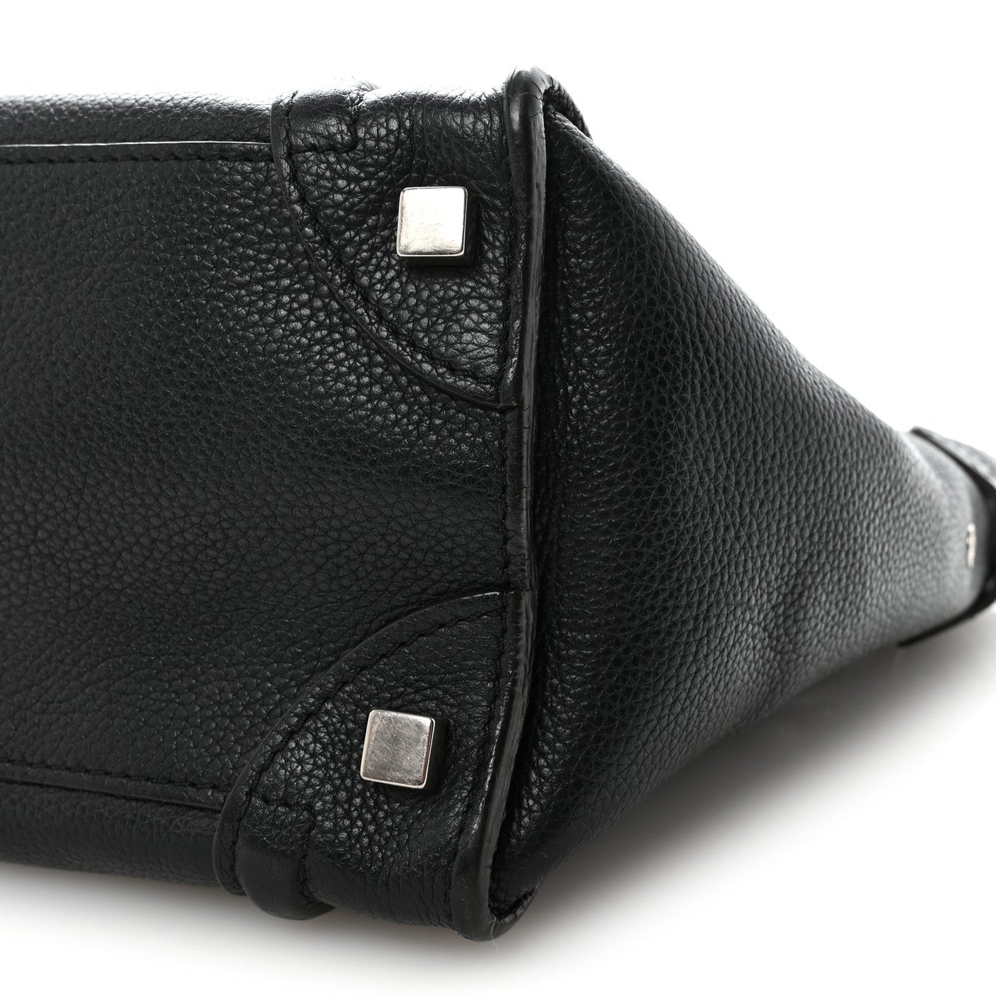 Drummed Calfskin Micro Luggage Black