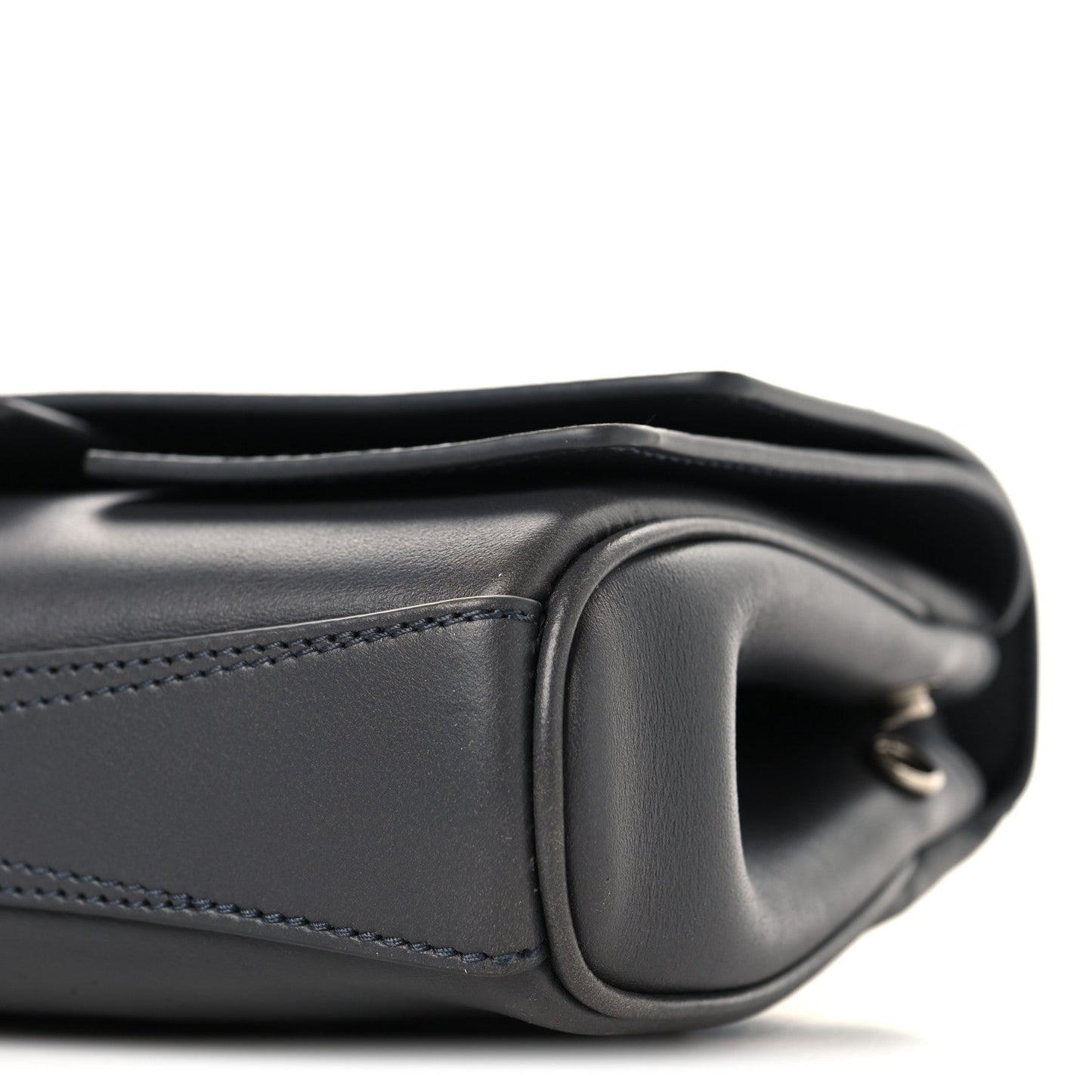 Smooth Calfskin Small Bel Air Clutch On Strap Grey