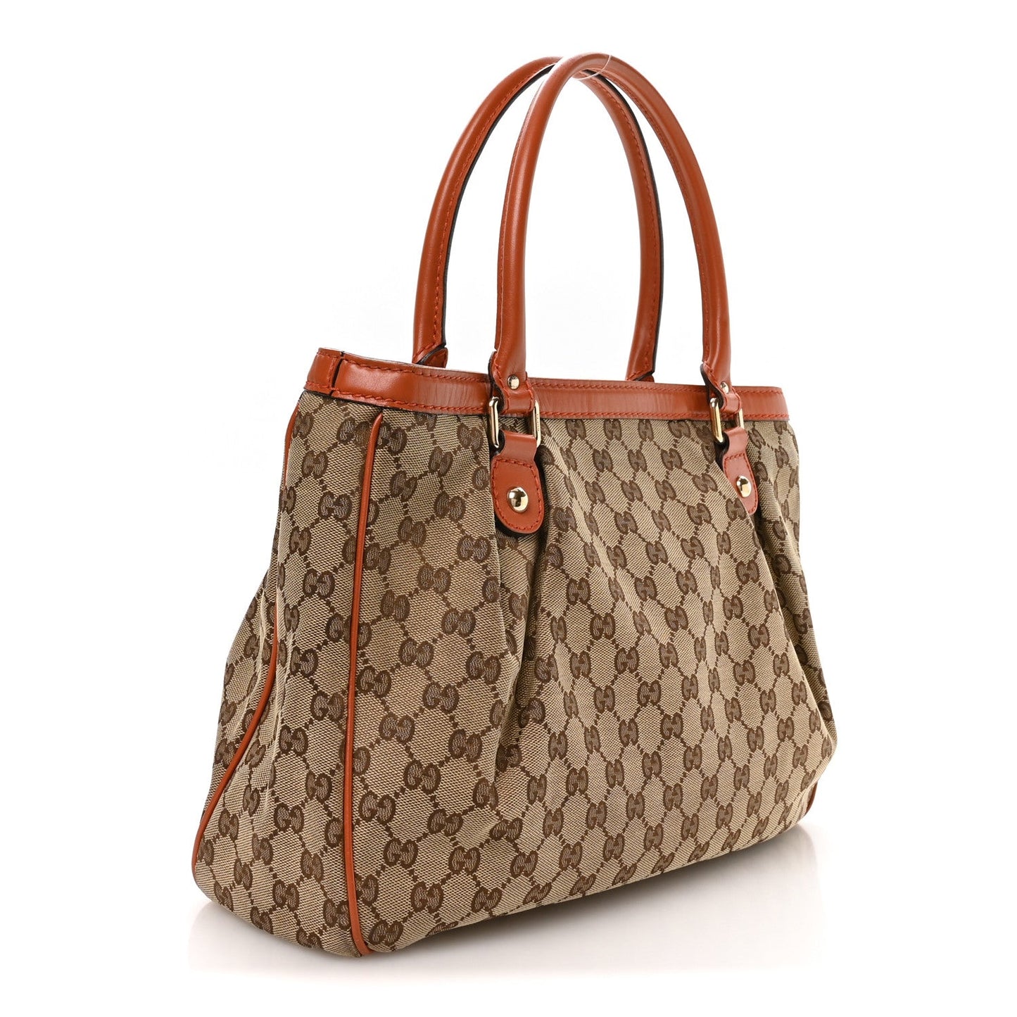 Monogram Medium Sukey Top Handle Tote Beige Orange