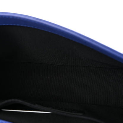 Calfskin Quilted Medium Boy Flap Blue