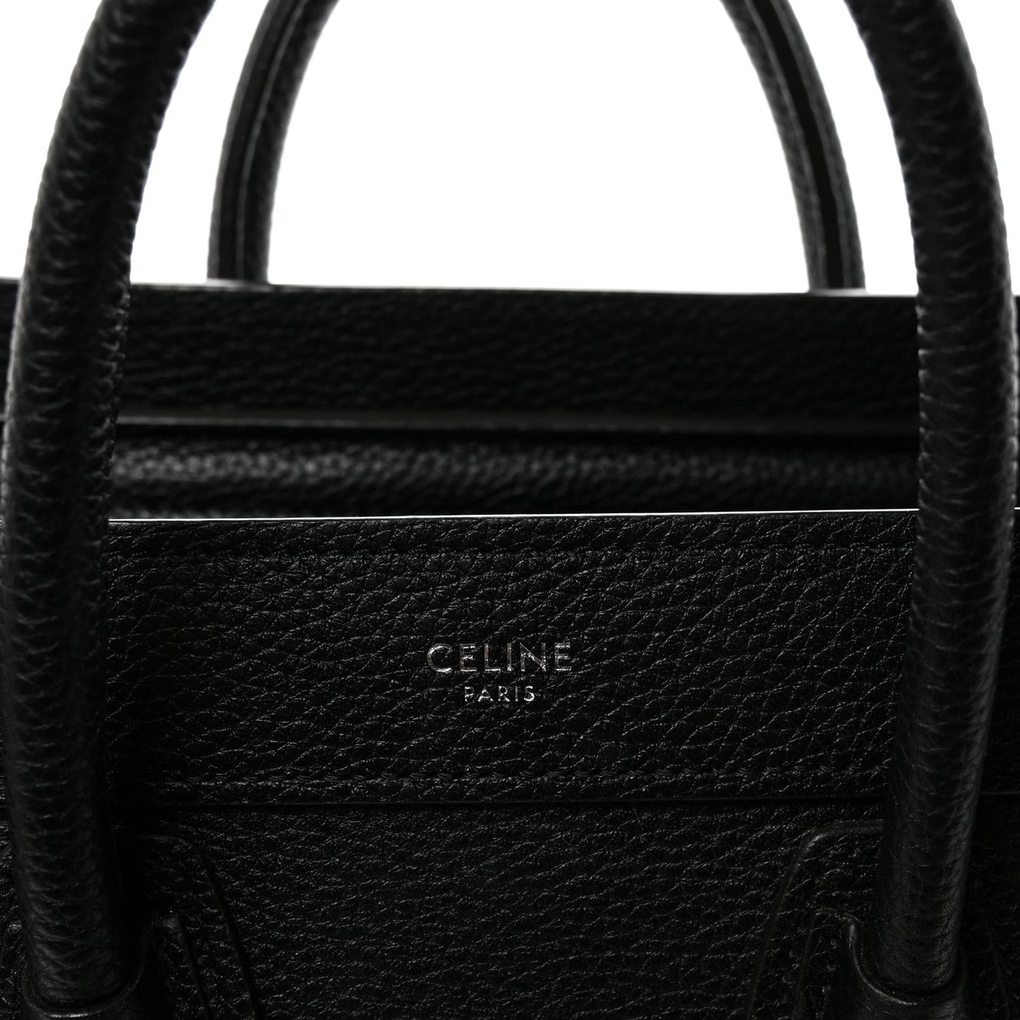 Drummed Calfskin Nano Luggage Black