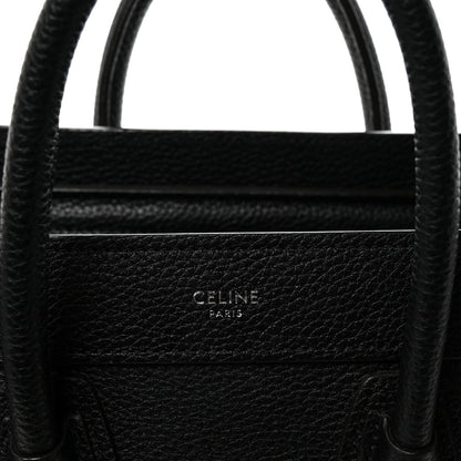 Drummed Calfskin Nano Luggage Black