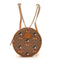 X DISNEY Mini Vintage GG Supreme Monogram Mickey Mouse Round Backpack Beige Vintage Sun Oil