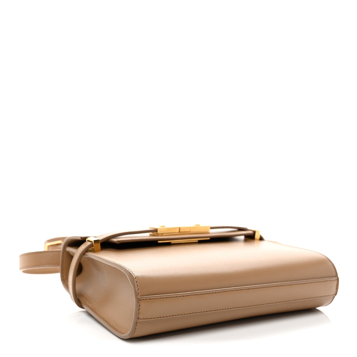 Smooth Calfskin Mini Manhattan Shoulder Bag  Natural Tan