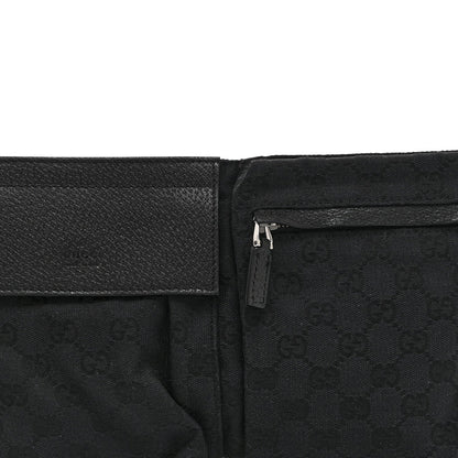 GG Monogram Double Pocket Belt Bag Black