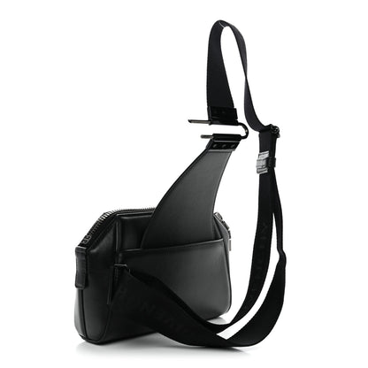 Lambskin Antigona U Padded Crossbody Bag Black