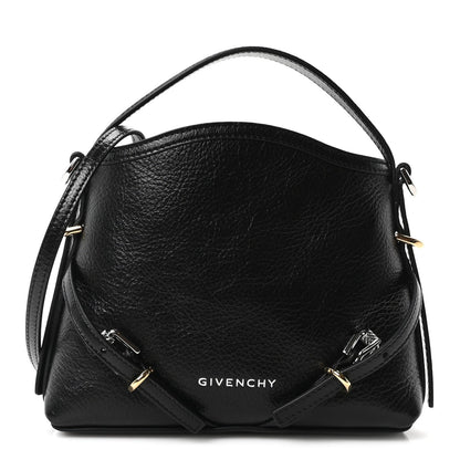Tumbled Calfskin Nano Voyou Bag Black