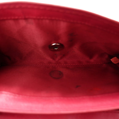 Calfskin Stitched Clutch Flap Red