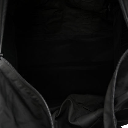 Tessuto Nylon Saffiano Viaggio Duffle Black