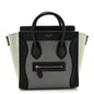 Baby Grained Calfskin Nano Tri-Color Luggage Zinc Almond