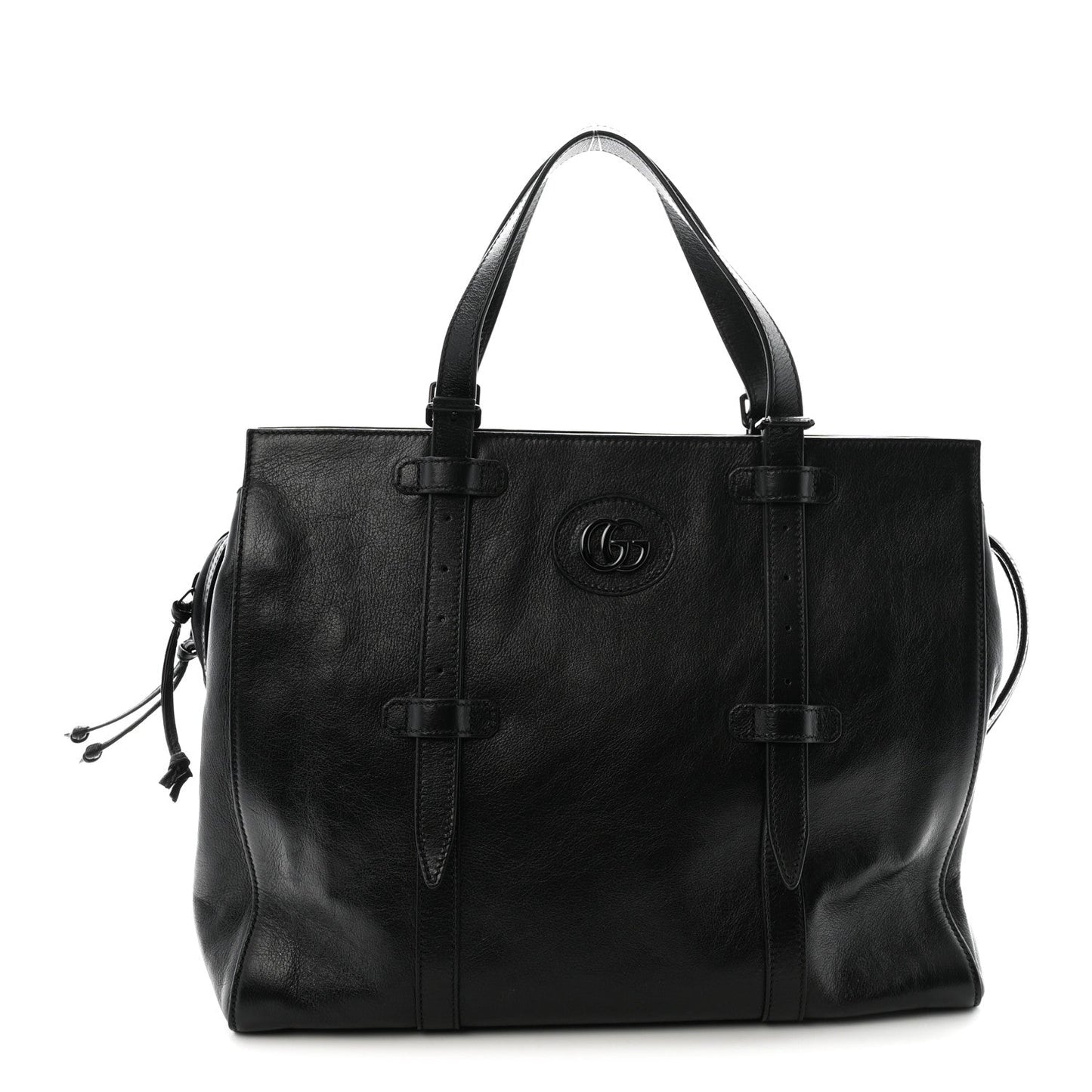 Piuma Lux Energy Monochrome Tonal GG Medium Tote Bag Black