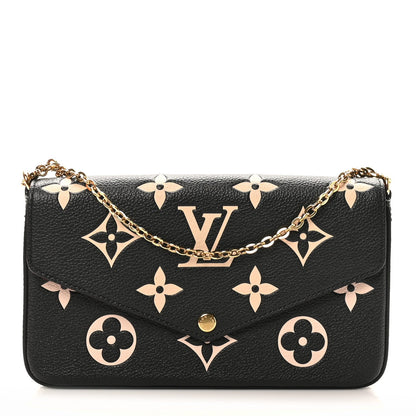Empreinte Monogram Giant Felicie Pochette Black Beige