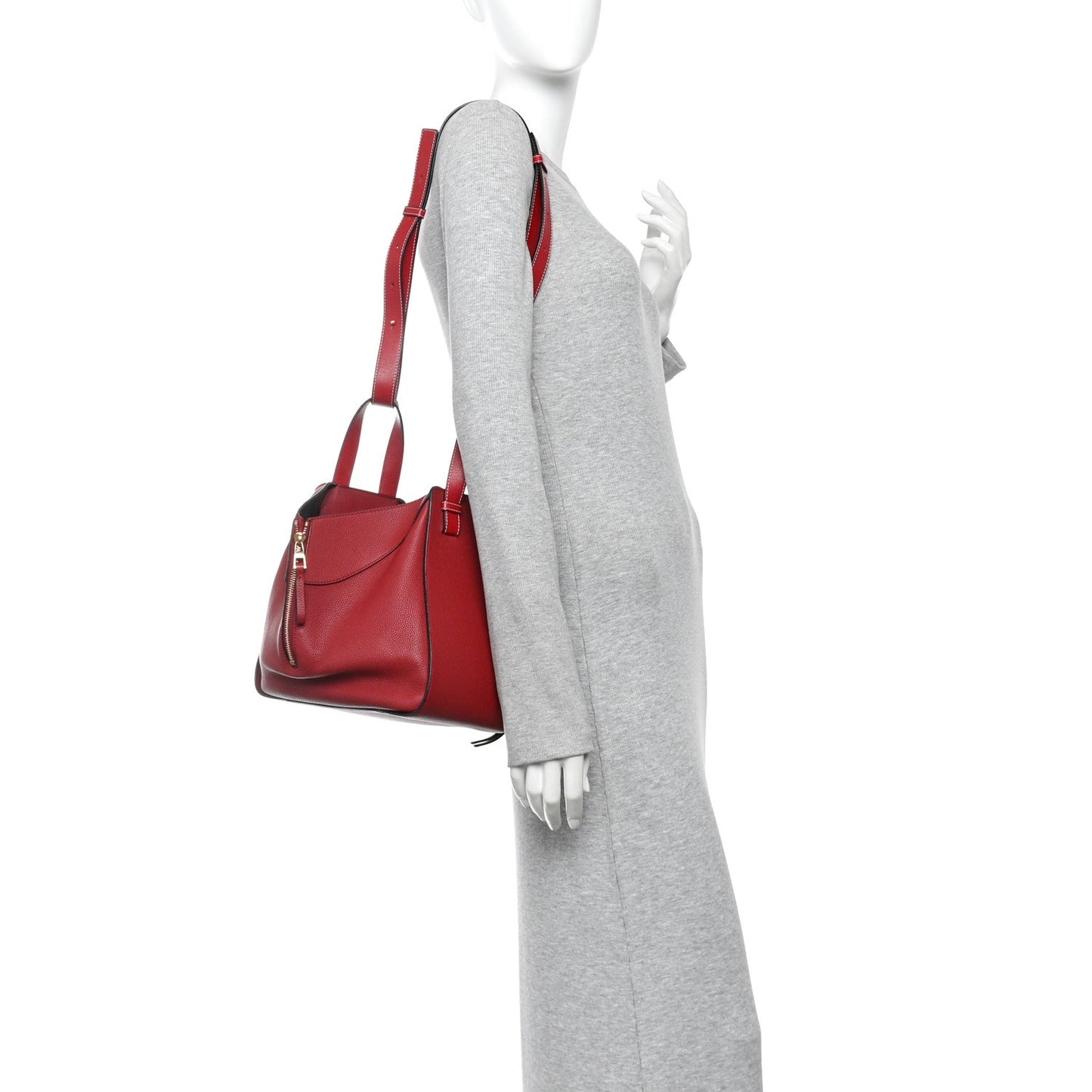 Calfskin Small Hammock Shoulder Bag Rouge