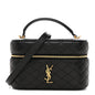Lambskin Quilted Mini Gaby Vanity Case Black