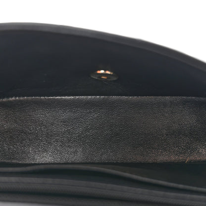 Lambskin Quilted Mini Coco Charms Rectangular Flap Black