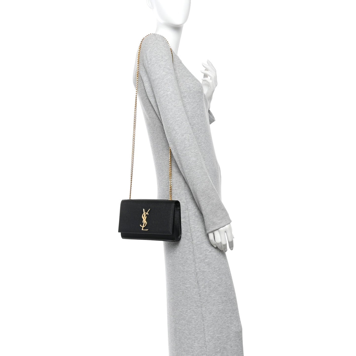 Grain De Poudre Small Monogram Kate Satchel Black