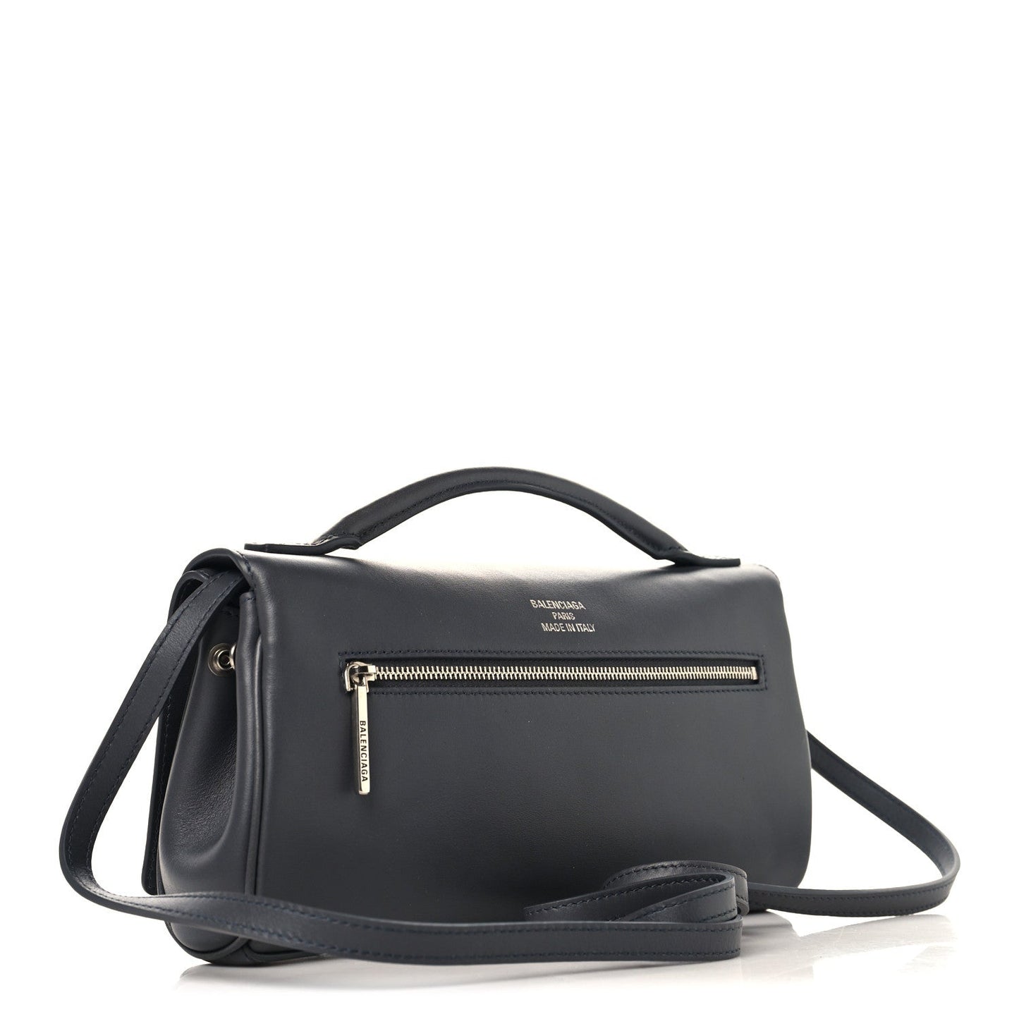 Smooth Calfskin Small Bel Air Clutch On Strap Grey