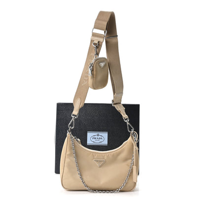 Re-Nylon Saffiano Re-Edition 2005 Shoulder Bag Deserto