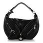 Calfskin Small Repeat Zip Hobo Black