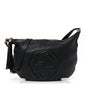 Pebbled Calfskin Medium Soho Hobo Black