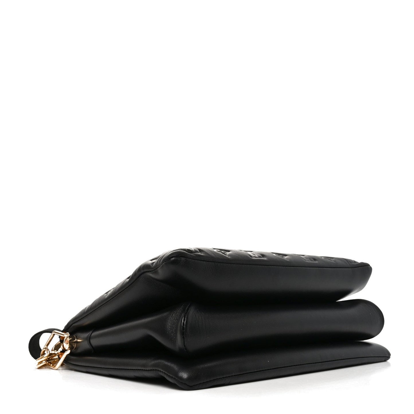 Lambskin Embossed Monogram Coussin MM Black
