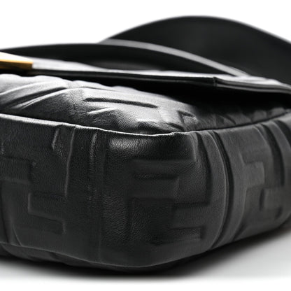 Nappa FF 1974 Embossed Baguette Black