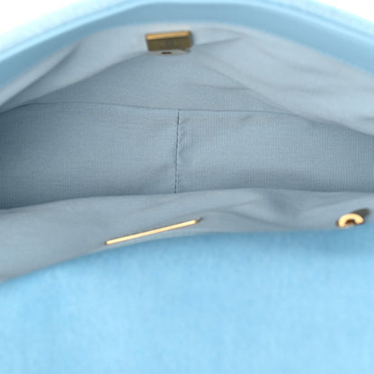 Ombre Denim Quilted Large Chanel 19 Flap Light Blue