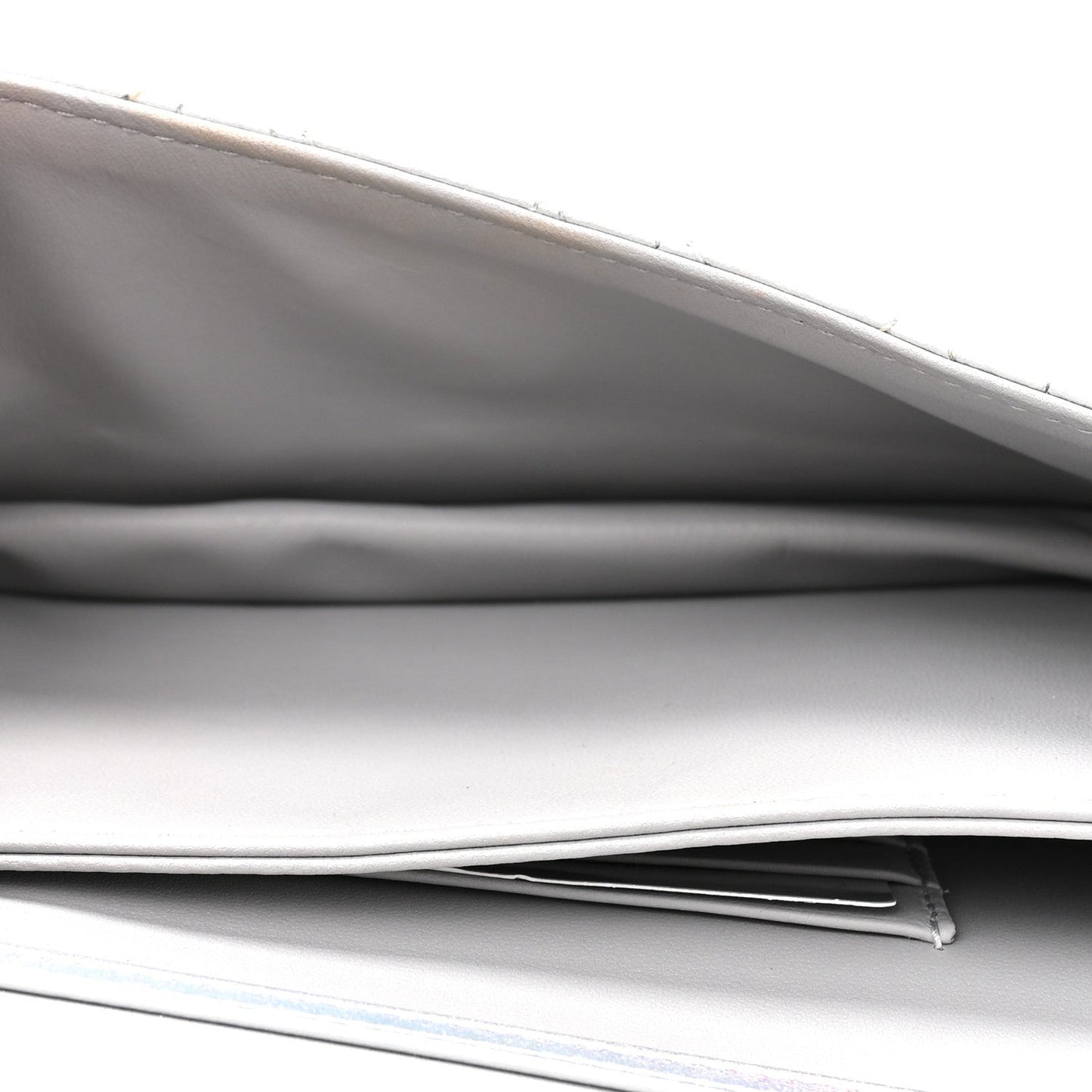 Iridescent Metallic Lambskin Cannage Mini My Dior Bag Silver