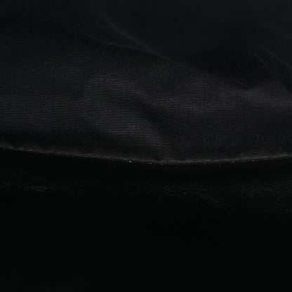 Sheepskin Matelasse Chevron Monogram Large College Satchel Black