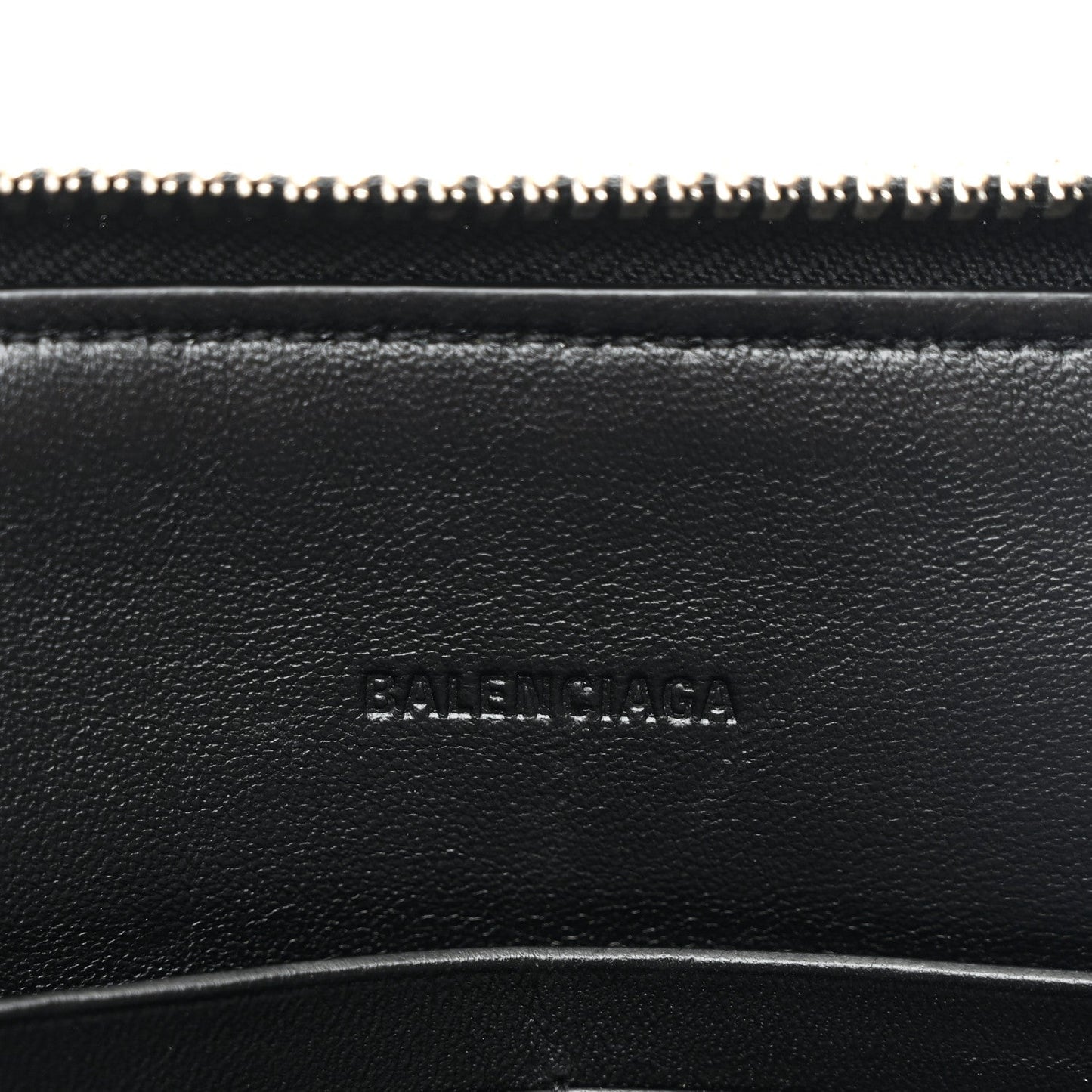 Calfskin Chain Cuff Wristlet Wallet Black