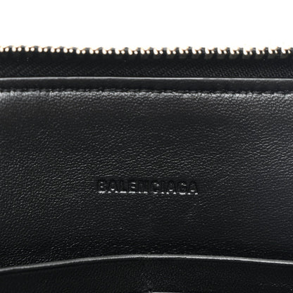 Calfskin Chain Cuff Wristlet Wallet Black