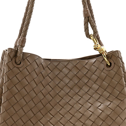 Nappa Intrecciato Large Andiamo Parachute Shoulder Bag Pinecone
